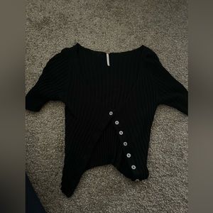 Black button up shirt/ sweater, Free People